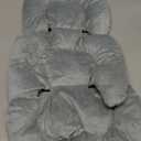 Infant Car Seat Insert Head and Body Support, GFU Reversible Newborn Insert for Carseat with Strap Pads, Soft Stroller Cushion Pillow Insert for Boys and Girls, Fits for Stroller, Swing, Grey
