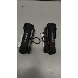 Coquimbo Tool Fathers Day Dad Gifts for Men Him Husband, Rechargeable LED Work Light BBQ Grill with Magnetic Base Hook, 360° Rotate Mechanic Flashlight Men's Easter Birthday Gifts (2 Pack Black)