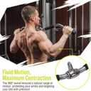 Lat Bar Cable Machine Attachment, Curl Pulldown Bar with Full Rotation and Rubber Handle for Gym, Strength Workout, Body Training, Muscle Building, 30 Inch