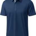 MAGCOMSEN Men's Polo Shirts Short Sleeve UPF 50+ Dry Fit Performance Golf Shirts Casual Athletic Collared Shirt (XX-Large, Navy)
