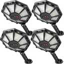 OKPRO Solar Lights Outdoor 6500K Street Flood Light with Motion Sensor, 2000-4P