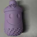 PawSailor Treat Dispensing Chew Toy Rubber Natural Bamboo Fiber Interactive Fun Puzzle Toys for Small Medium Dogs Puppy Slow Feeder Toys for Teething Traning Playing Purple