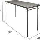 COSCO 20" x 48" Vinyl Top Folding Table, Black