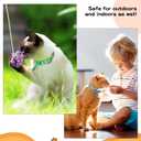 Yunsailing 24 Pcs Cat Collars with Bells for Litter Cat Puppy Soft Nylon Whelping Adjustable Reflective Kitten Collars for Newborn Pets Dogs Kitten, Assorted Colors