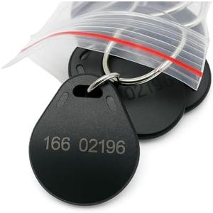 25pcs - 26 Bit Proximity Key Fobs - Black - Compatable with 26-bit Wiegand ISOProx 1386 1326 H10301 Formatted Readers.