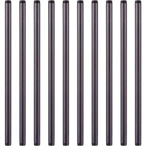 3/4” x 24 ” Black Malleable Steel Nipples Fitting, 3/4 Inches Threaded Pipe Nipples, DIY Steampunk Industrial Vintage Style, 10 Pack.