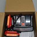 Powilling 2Pack 3.5Ah 20V Replacement Craftsman V20 Lithium Battery and Charger Kit, for CMCB202 CMCB204 CMCB206 CMCB201 CMCB100 CMCB124 with 2Port Dual CMCB104 Craftsman 20V Battery Charger