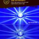 Partsam 2Pcs Glass Watermelon Lights [Patented] Clear Lens Blue LED Side Marker Clearance Lights with Bezel Replacement for Kenworth Peterbilt Freightliner Trucks