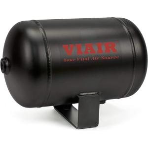 VIAIR 91014 1 Gallon 4-Port Air Reservoir Tank with 1/4" NPT, Black