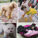 Breathable Mesh Dog Sandals for Summer, Puppy Paw Protectors, Outdoor Pet Sandals for Small Dogs Yellow Size 4