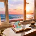 2 x Thornbloom Stained Glass Bookmarks for Women, Cute Shell Book Mark - Perfect Gift for Book Lovers, Teachers, Women