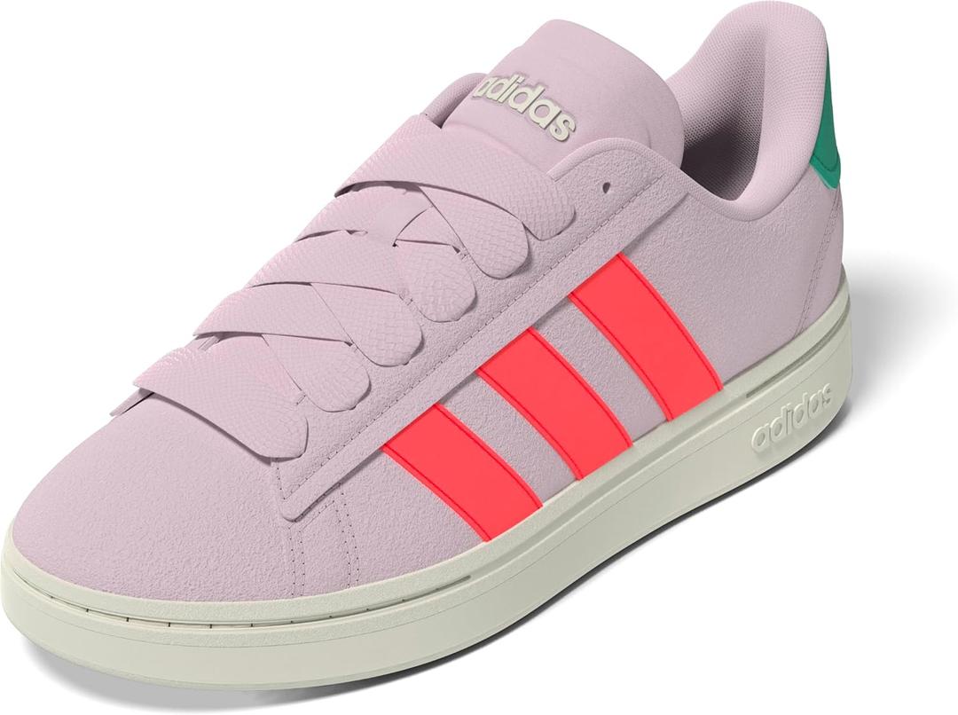 adidas Women's Grand Court Alpha 00s Sneaker, B (W) Standard (7.5, Clear Pink/Lucid Red/Court Green)
