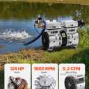 VEVOR Pond Aerator 550W Power 5.2CFM for Up to 3 Acre 50' Lake Aeration Kit