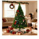 Amzxart 4FT Christmas Tree,Artificial Christmas Tree with 70 Dual-Colored LED Battery Operated Christmas Light,227 PVC Branche,Foldable Base, Xmas Ball and Red Berry Xmas Tree for Indoor Outdoor Decor