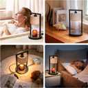 Candle Warmer Lamp with Timer, Electric Candle Warmer for Jar Candles, Dimmable Warming Light with 2 Bulbs, House Warming Gifts Bedroom Home Living Room Decor, Gifts for Mom (Beige)