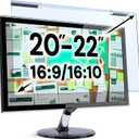 VINTEZ Blue Light Screen Protector for 20, 21.5, 21.6, 22 Inch Computer Monitor and Laptop – Anti-UV Blue Light Blocking Film for Desktop PC, Eye Protection Filter, 19.3" x 12.5", 1 Pack