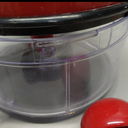 Cambom Manual Food Chopper Vegetable Chopper Hand Food Processor, Mixer, Blender, Whipper, Egg White Separator, Mincer, Grinder, Dicer with Clear Container 1200ml BPA Free Strong (Red)