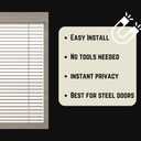 Magnetic Shades for Steel Door Windows | 1 Magnetic Blinds for Metal Doors | Glass Door White Mini Blinds or Covers | 25" X 40" (White 25" X 40")