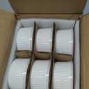 Mfacoy Ramekins with Lids Set of 6, 8 oz Porcelain Creme Brulee Souffle Ramekins with Covers, White Pudding Custard Cups Ramiken for Baking, Small Bowls for Sauces Dessert, Dishwasher and Oven Safe