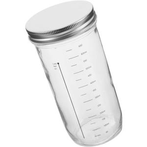 Healifty Airtight Glass Fermentation Jar with Lid for Chili Sauce Jam Storage Versatile Kitchen Container with Transparent Window Easy Clean Design for Home Chefs