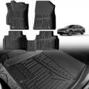 TripleAliners All Weather Floor Mats Compatible with 2024 2025 2026 KIA K4 Accessories 1st & 2nd Row Liners TPE Full Coverage Protection Waterproof Car Floor Liners