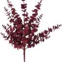 Vickerman 28" Burgundy Artificial Eucalyptus Glitter Spray. 2 per Bag.