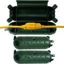 YOJOE 3 Pack Outdoor Extension Cord Cover Waterproof, Green Cord Protector Connector Electrical Safety Box to Protect String Lights Outdoor Plug, Outlet, Christmas Decorations Lights