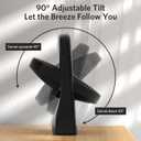 9" Desk Fan, Battery & USB-C Powered, 2 Cooling Speeds Table Fan With 90 Adjustable Tilt, 388ft/Min Powerful Airflow, Portable Desktop Fan for Home, Office, Kitchen, Travel, Black