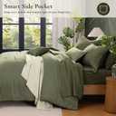 Oversized King Comforter Set - 7 Pieces Green Oversized King Bedding Set
