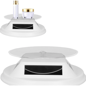 Solar Turntable 360° Rotating Stand, Solar Display Plate, Professional 360 Degree Electric Rotating Display Stand 2.2lb Capacity for Photography Products Display, Pack Of 1