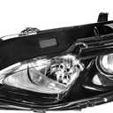 PHILTOP Headlights Assembly Compatible with 2019 2020 2021 2022 2023 Chevy Malibu,Black Housing Clear Lens Amber Reflector,Halogen Headlamps Left & Driver Side