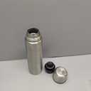 Milton Thermosteel Flip Lid 1000, Double Walled Vacuum Insulated Thermos 1000 ml | 34 oz | 1 Ltr | 24 Hours Hot and Cold Water Bottle with Cover, Stainless Steel, BPA Free,Leak Proof | Silver