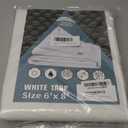 Heavy Duty White Tarps 6' X 8',12 Mil Extra Thick,Durable,Waterproof, UV Resistant, Weatherproof Poly Canopy Tarp,Camping,Carport, (Finished Size)-by Raindeway