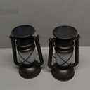 Solar Lanterns Outdoor Waterproof,2 Pack Bronze Vintage Lanterns with Dancing Flame Led Hanging Lights Decor,Lamps for Porch Garden Yard Pathway Camping, Black 