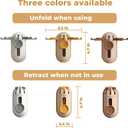 3 x 5-in-1 Key Holder Wall MountAdhesive Multi-Purpose Hooks are Suitable for entryways, Doors, bathrooms, Kitchens, and bedrooms-Ideal for organizing Small Items. (Brown)