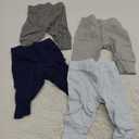 Simple Joys by Carter's Unisex Babies' Pant, Pack of 4 (0-3 Months, Blue/Grey/White)