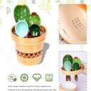 Stocking Stuffers for Women Christmas Gifts for Mom Housewarming Gift New Home Mothers Day Gifts Ceramic Cactus Measuring Cups and Spoons Set Organizer Cute 4 Size Measuring Spoons Set for Kitchen