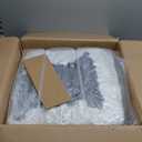 Giant Bean Bag Chairs for Adults Teens, Large Bean Bag Sofa Chairs with Filling Comfy Fuzzy BeanBag Chair with Armrests for Bedroom Living Room Reading (Medium, White)