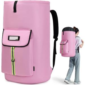 laundry bag backpack,extra-large heavy duty laundry bags,laundry backpack for college students,drawstring closure (Light Pink Laundry Bag)