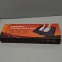 Hodeamy Heated Floor Mat Under Desk for Foot Warmer Wider 110V Adjustable Temperature Electric Space Heaters Heating Pad Carbon Crystal & Energy Saving Feet Warmers for Office, Home (Black Gray)