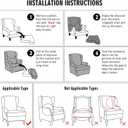 MIFXIN Wingback Chair Slipcover 2-Piece Velvet Stretch Wing Chair Slipcovers with Cushion Cover Removable Washable Armchair Furniture Protector for Living Room Kids Pets (Deep Teal)
