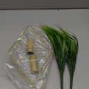 2 Pieces Gold Wall Decor Hanging Planters with Artificial Plants Metal Vase Indoor Plants Holder Modern Geometric Wall Art for Home Bathroom Bedroom Living Room Office(Aquatic Plant,Small)