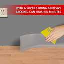 Vinyl Wall Base Baseboard Molding Trim 4" Flexible Self Adhesive Rubber Wall Base Moulding Trim Peel and Stick Design, 4 Inch x 40 Feet, Gray