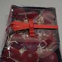 WDF 12PCS Velvet Christmas Tree Ornaments - Burgundy Christmas Ornaments 4 Styles - Red Christmas Ball - 80mm 3.15inch Shatterproof for Xmas Trees Decorations