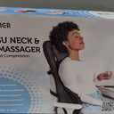 COMFIER Shiatsu Neck Back Massager with Heat,2D/3D Massage Chair Pad with App Control,Deep Tissue Kneading Massage Chair Pad with Compression,Adjustable Back Coverage,Black