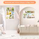 4x6 Oak Wood Picture Frames Collage Wall Decor White, Solid Oak Wooden Family Photo Collage Frame 9 Openings, Glass Front, Wall Hanging Display 9 4x6 Pictures, 11.5x17.5-9 openings
