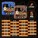 Better Blue Poly Tarp 6' x 8' - Multipurpose Protective Cover - Lightweight, Durable, Waterproof, Weather Proof - 5 Mil Thick Polyethylene - by Xpose Safety