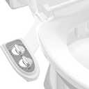 Bidet Attchment for Toilet Grey, Cold Water No-Electric, 3 Wash Modes [Frontal Wash + Rear Wash + Self-Cleaning]Dual Nozzles Water Pressure Adjustable, Grey (Gray)