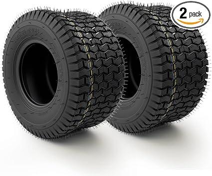 2 Pack 13x6.50-6 Lawn Mower Tires Tubeless 4PR Turf Saver Tires for Garden Tractor Riding Mower Dump Cart