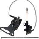 PRO BAT 12mm Hydraulic Rear Disc Brake Caliper System + Pad Assembly for SDG SSR 107cc 110cc 125cc 140cc PIT PRO Dirt Bike (Black)